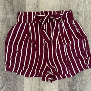 Tie-Waist Paper Bag Shorts